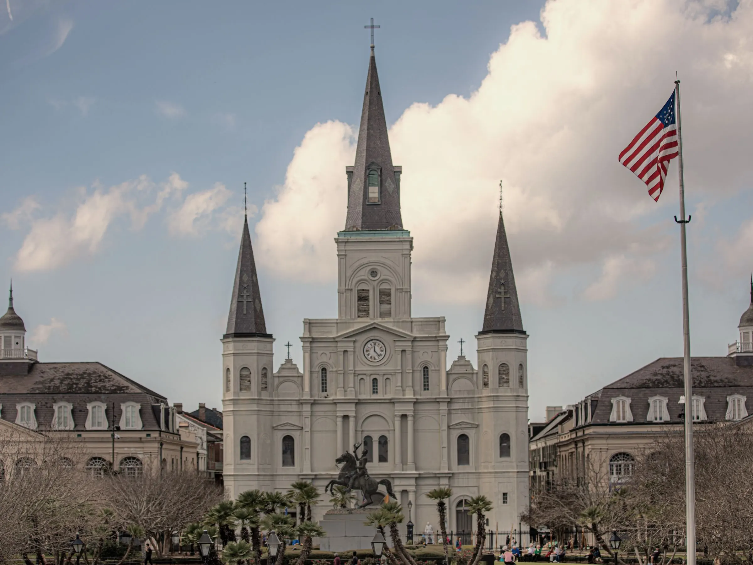 St. Louis Cathedral over Jackson Square in the French Quarter, New Orleans